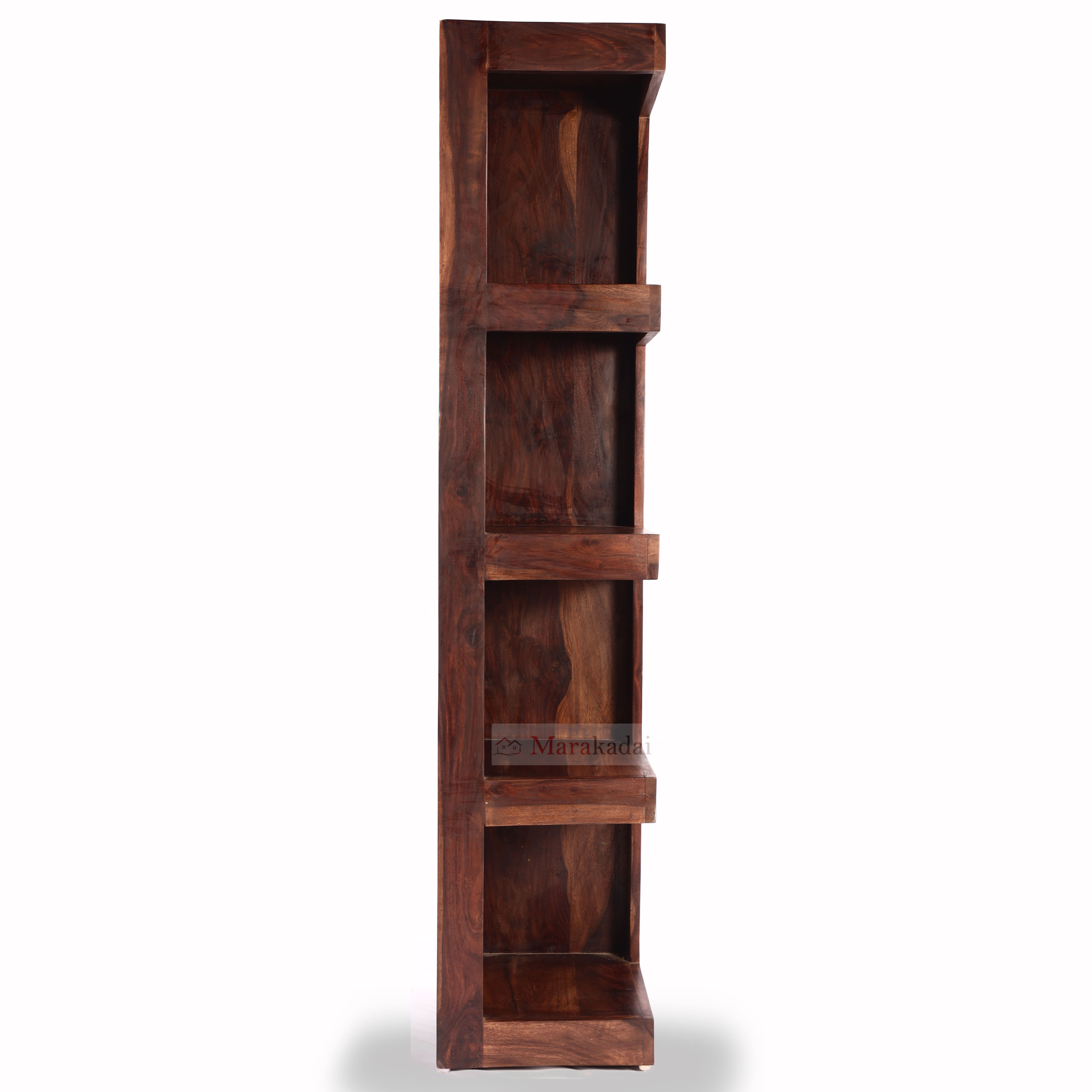 closed corner book shelf