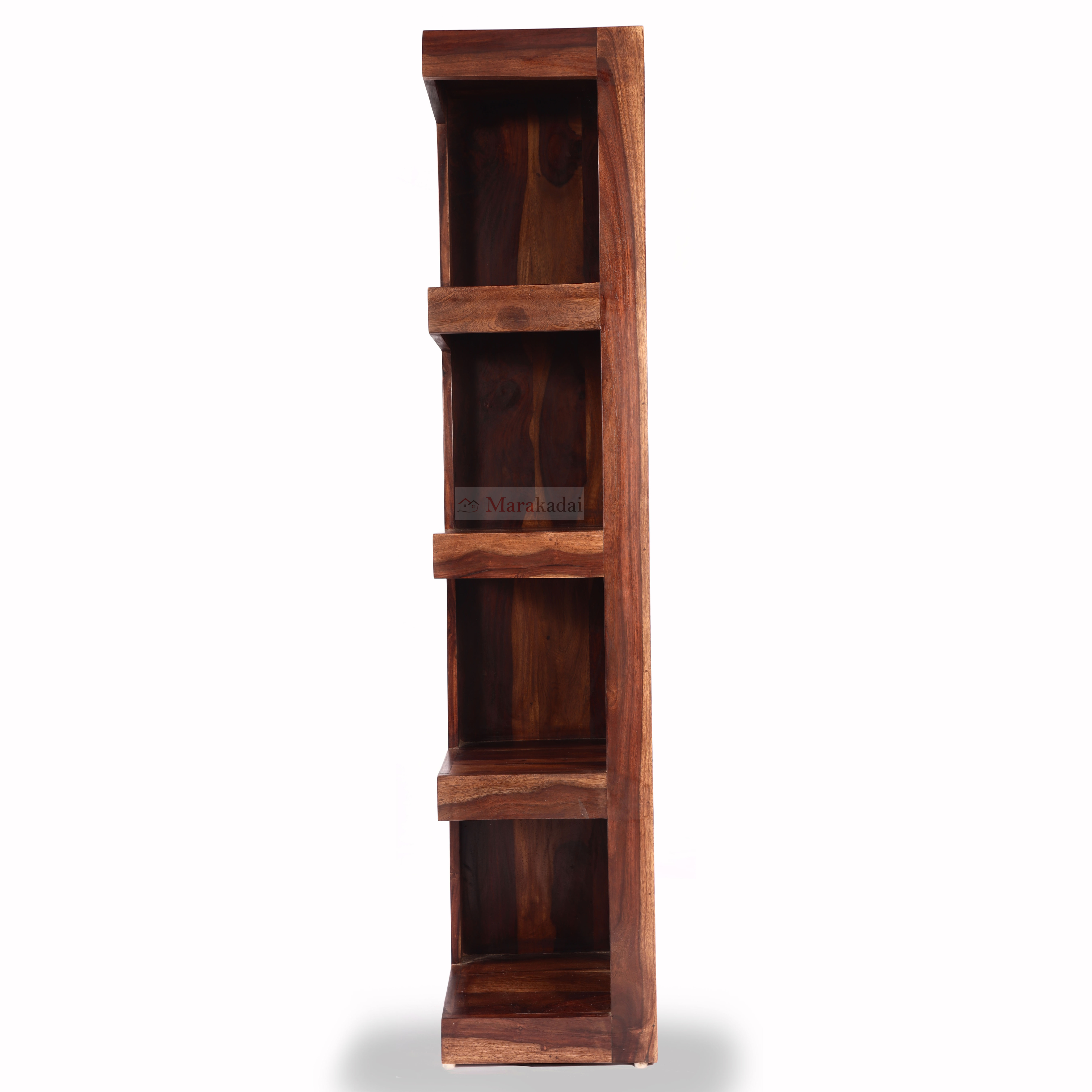 closed corner book shelf
