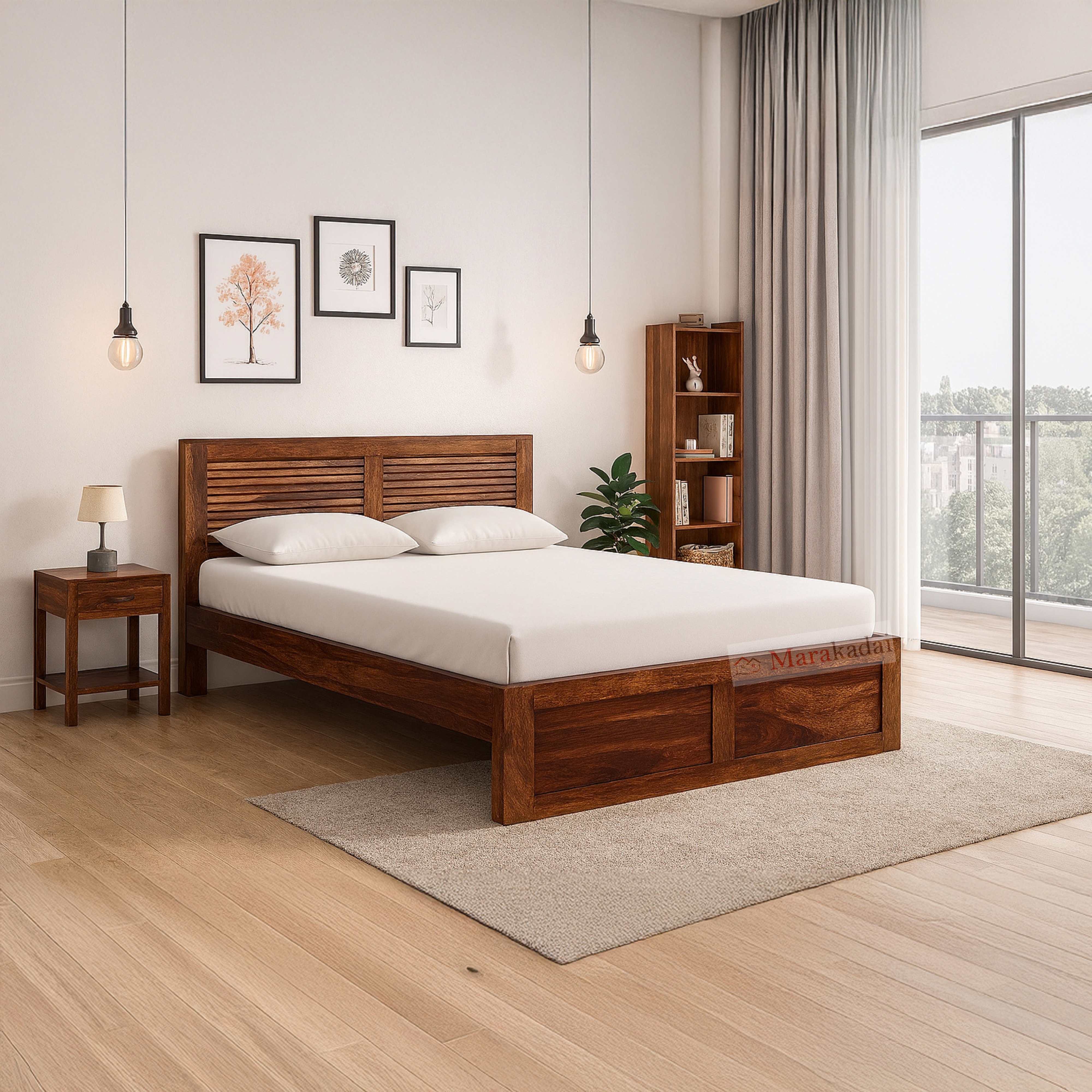 Sheesham Wood Rapper Double Cot