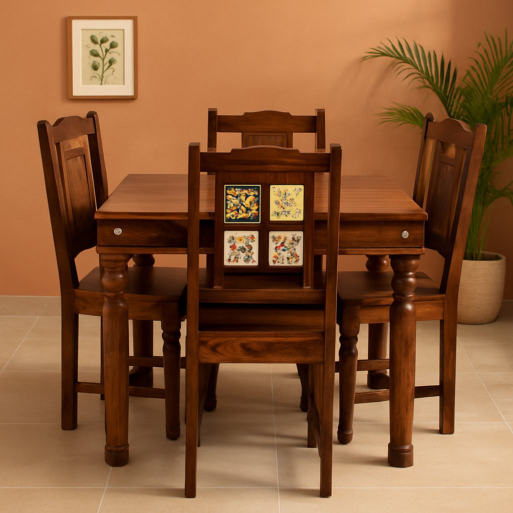 Tile Dining Table 4ft 1+4