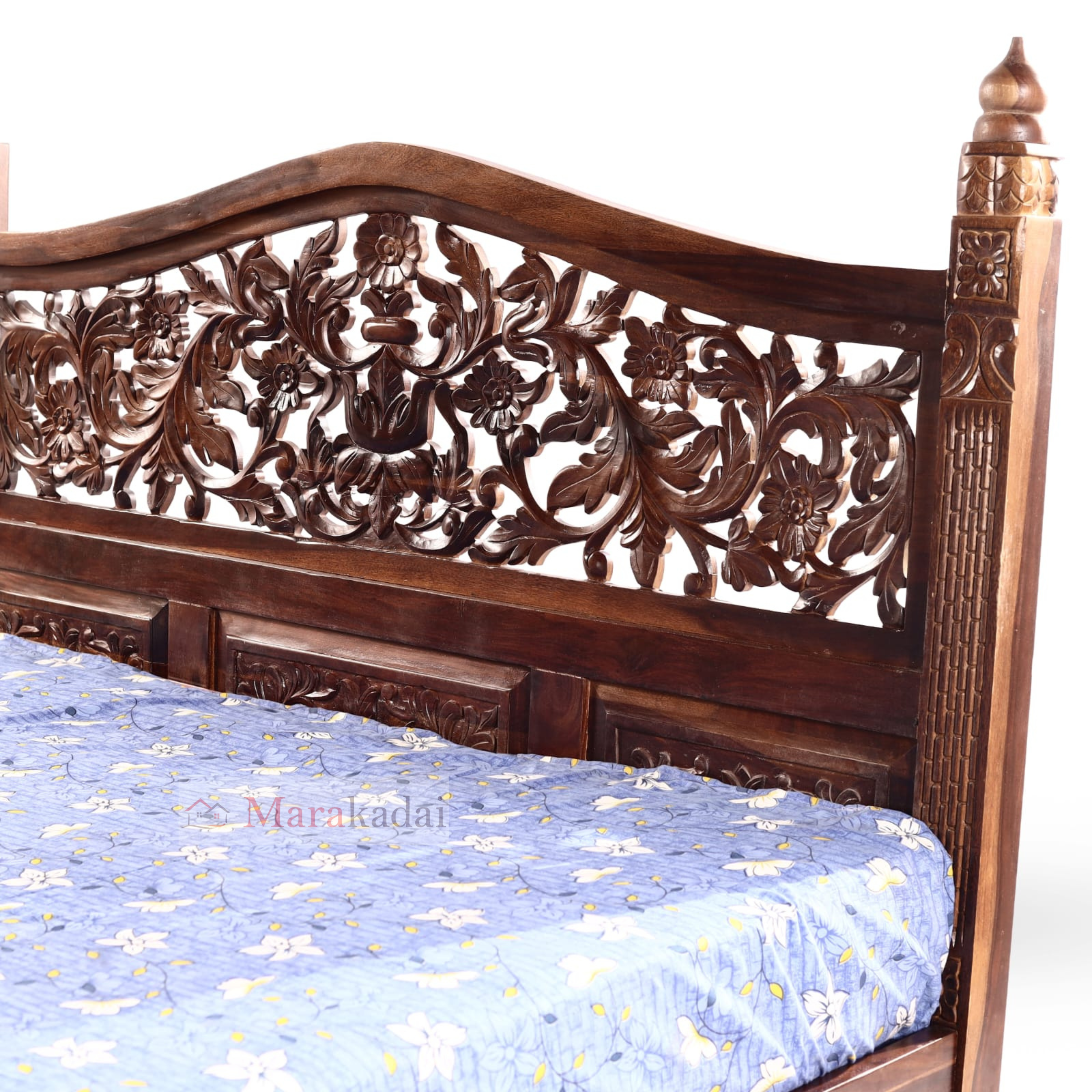 hand  carving cot queen