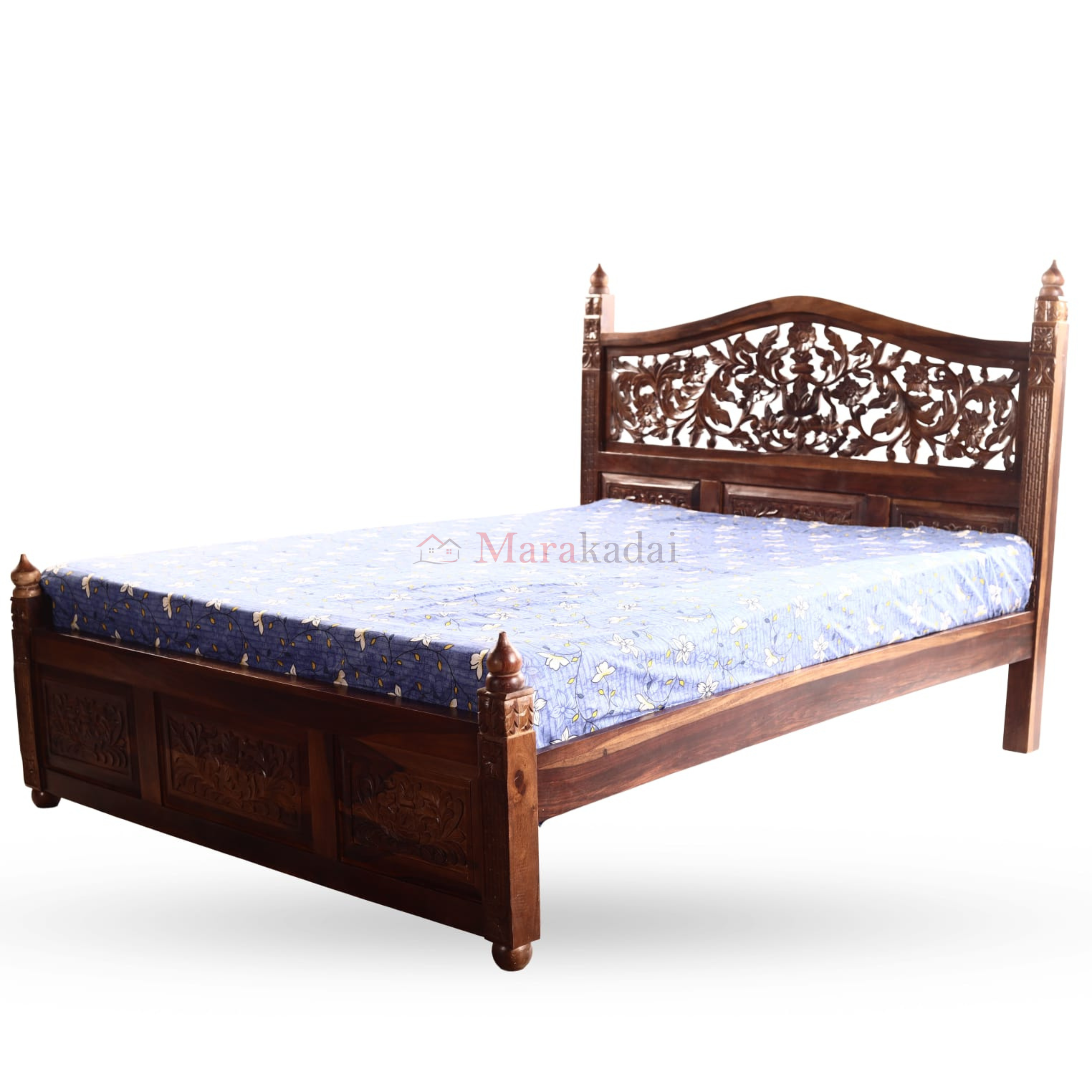 hand  carving cot queen