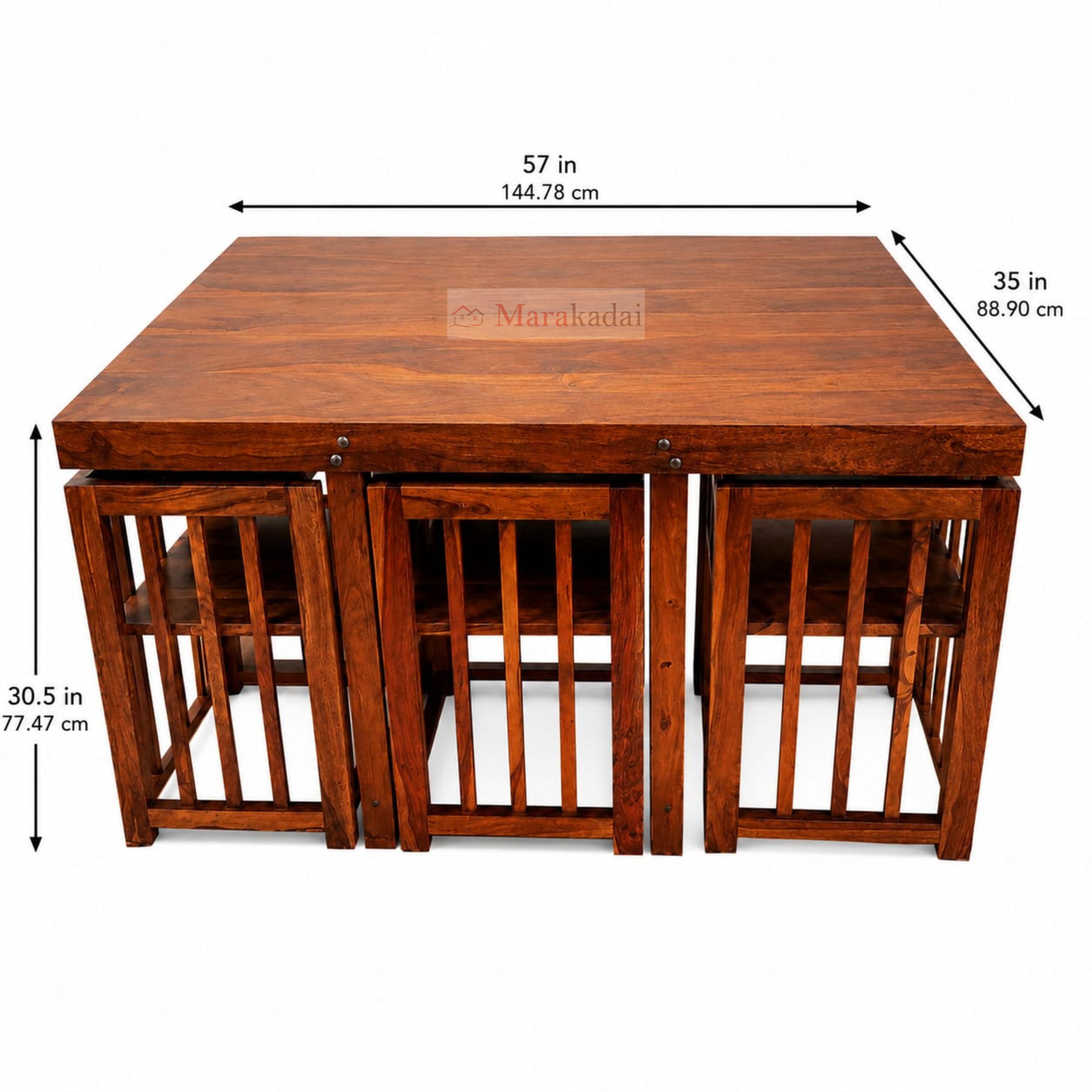 compact dining table 1+6