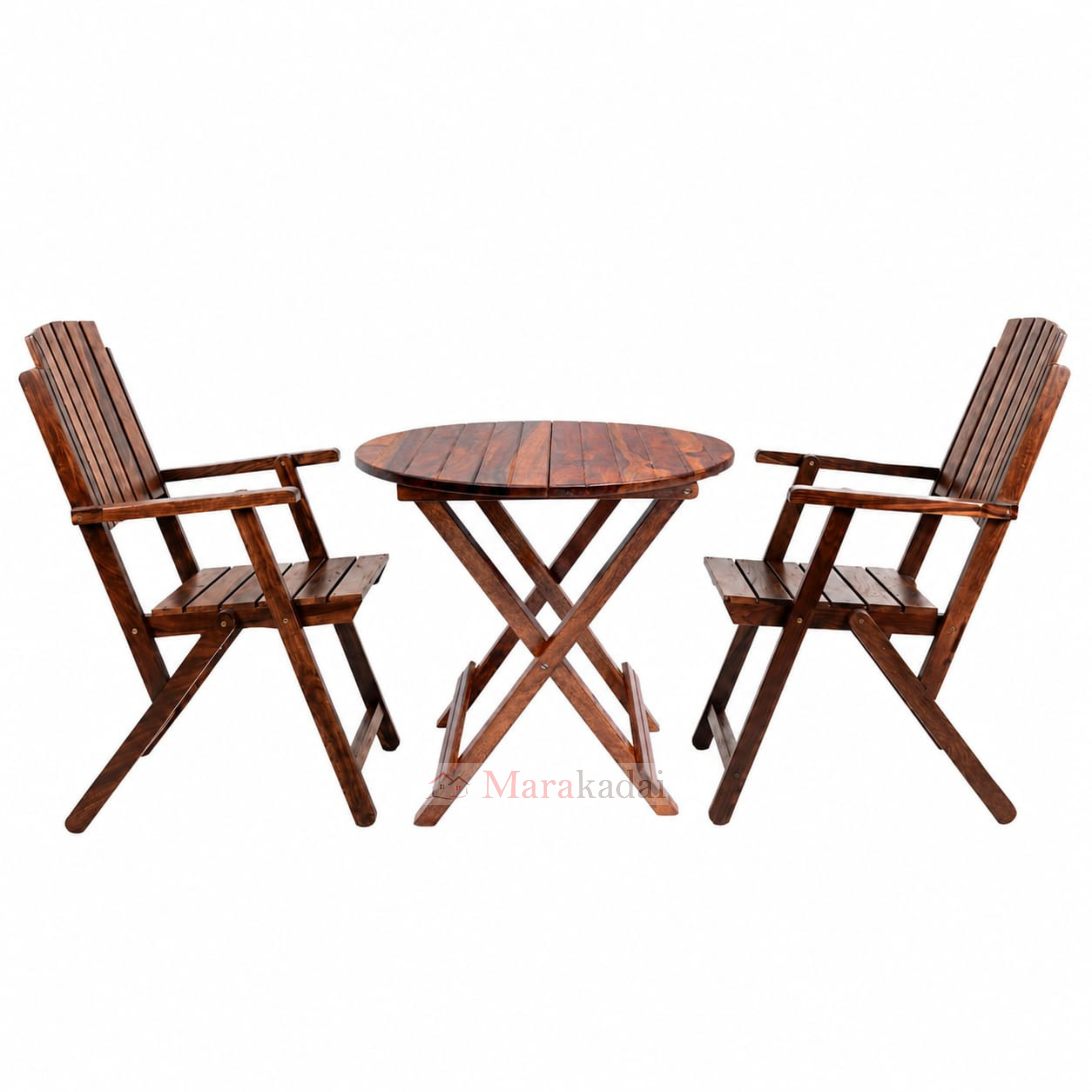 GARDEN ROUND TABLE WITH 2 CHAIR