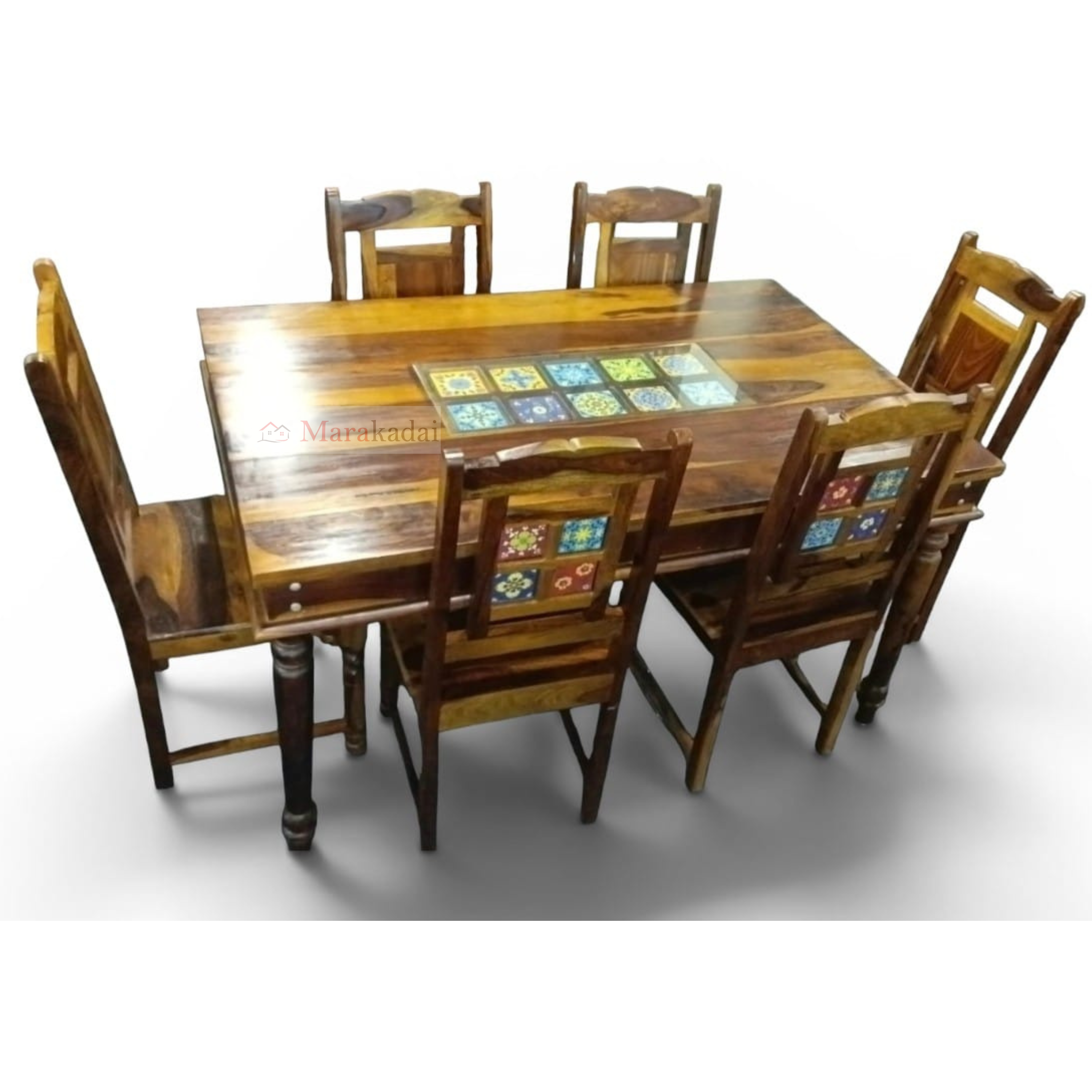 Tile Dining Table 5ft 1+6