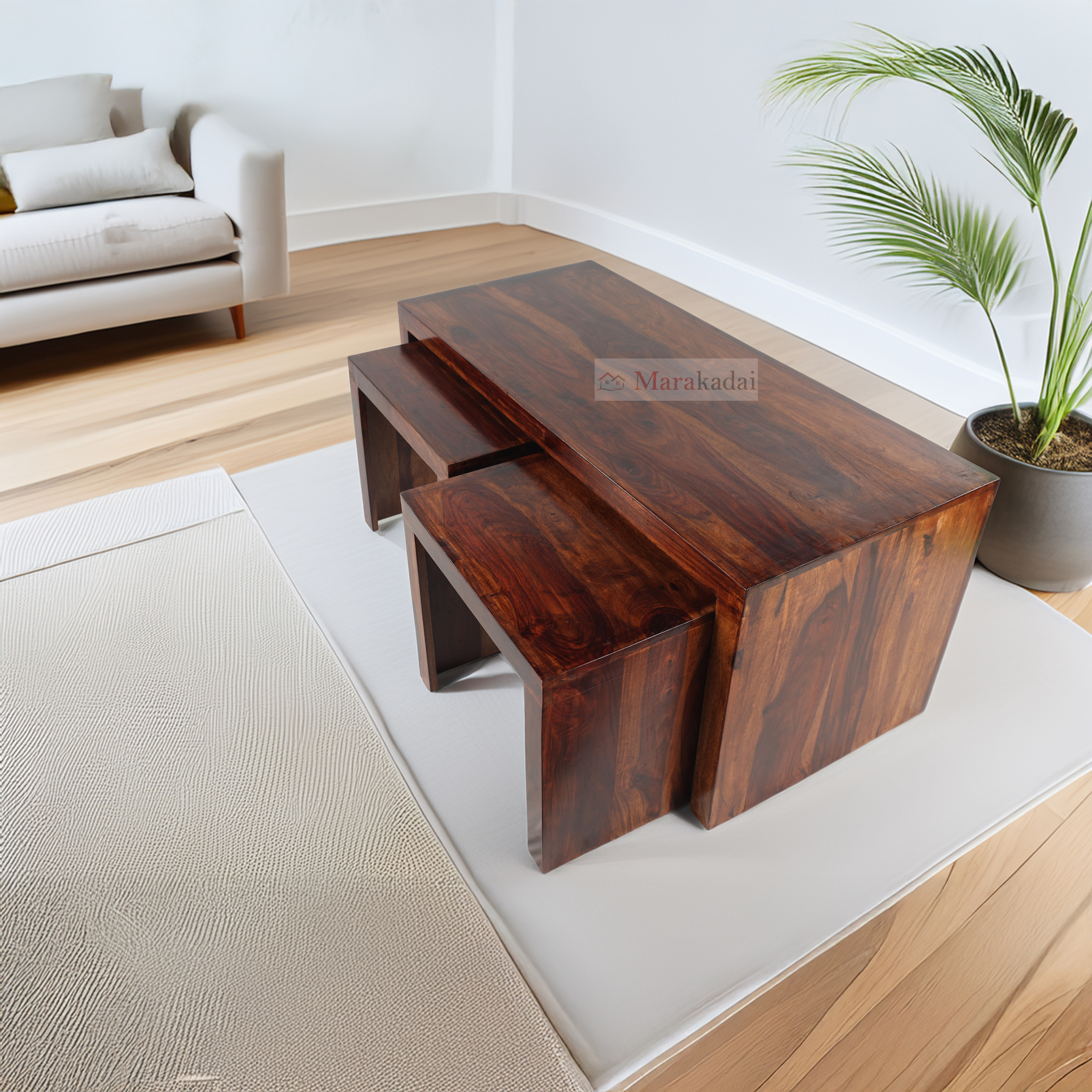 2 chair center table
