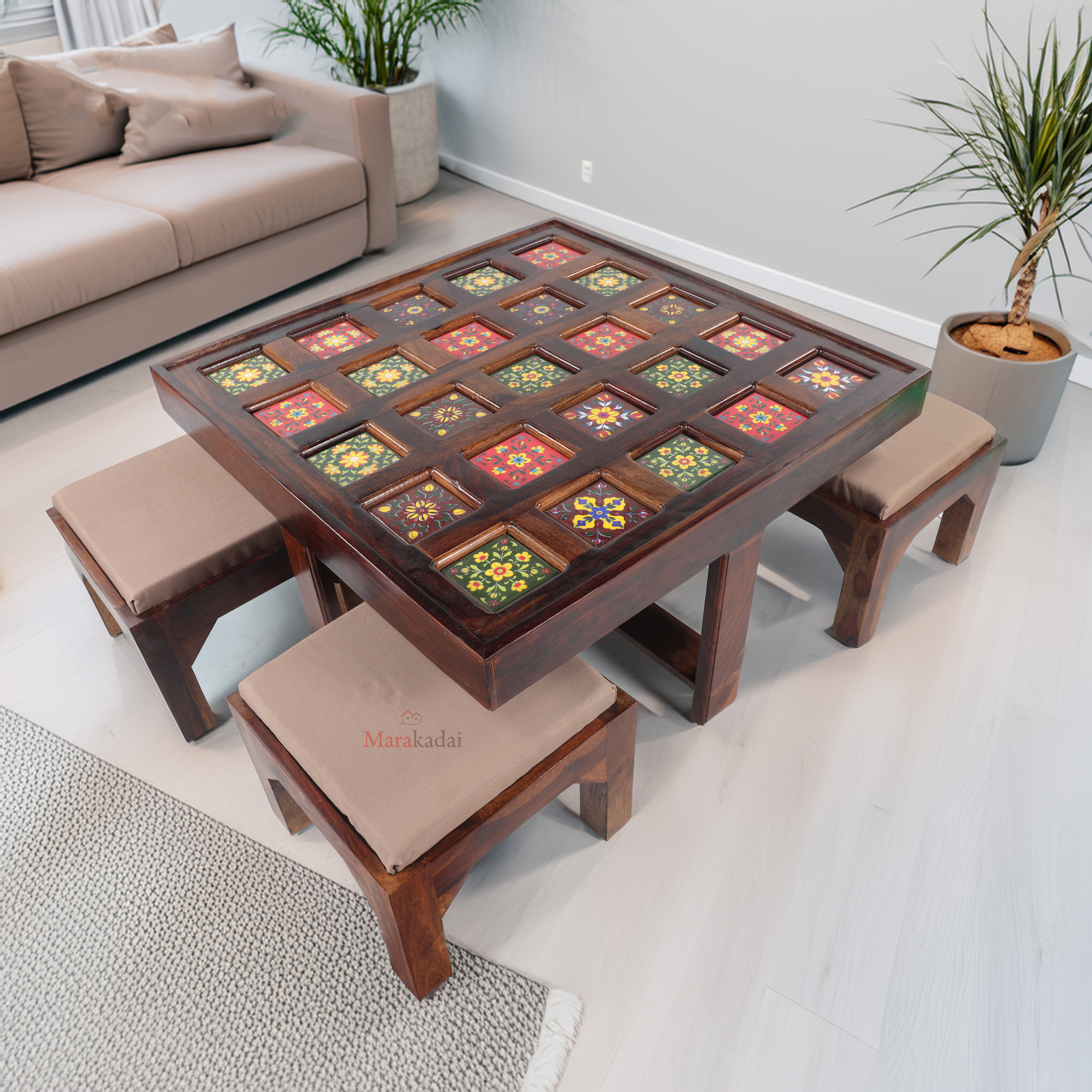 Tile 4 Stool Coffee Table