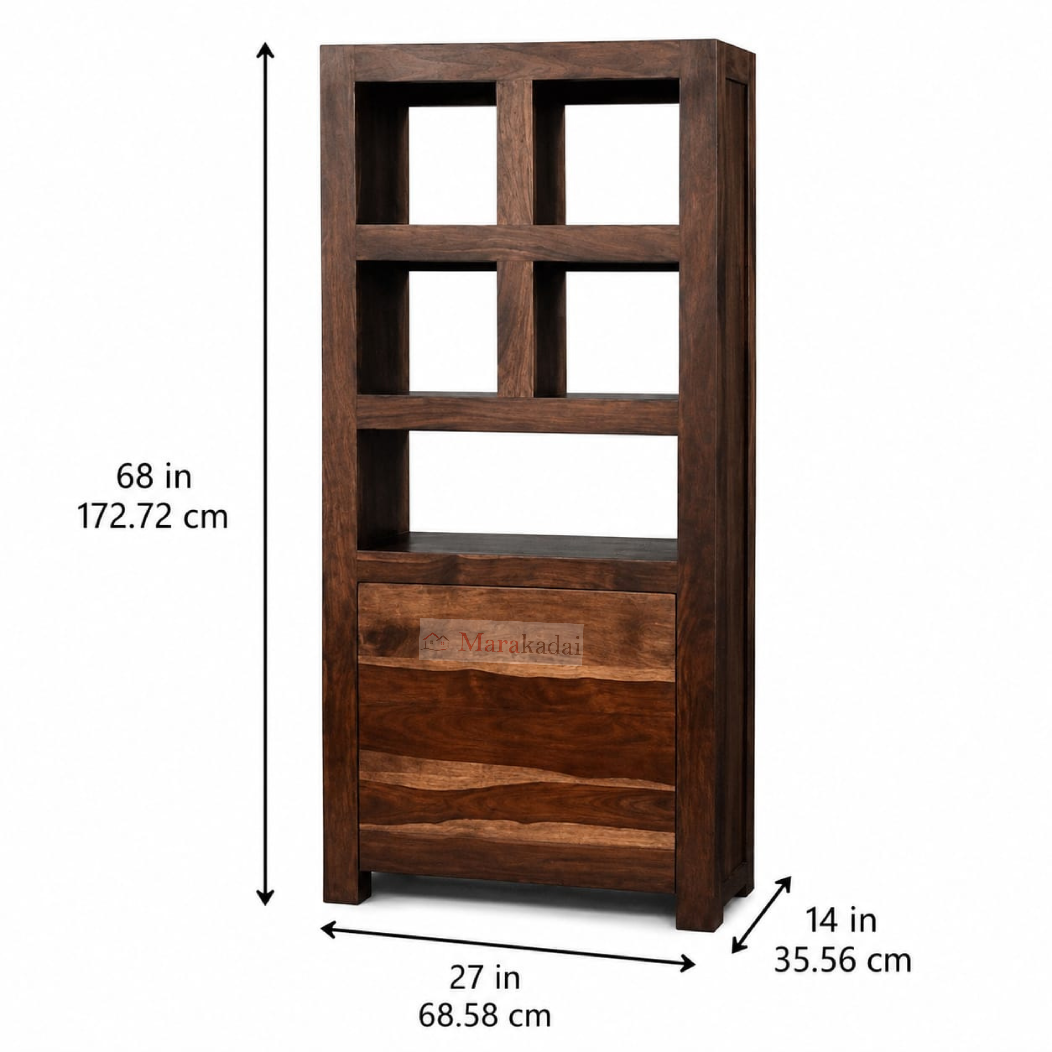 FOLDING COMPUTER TABLE CUM BOOK SHELF (BACK OPEN)