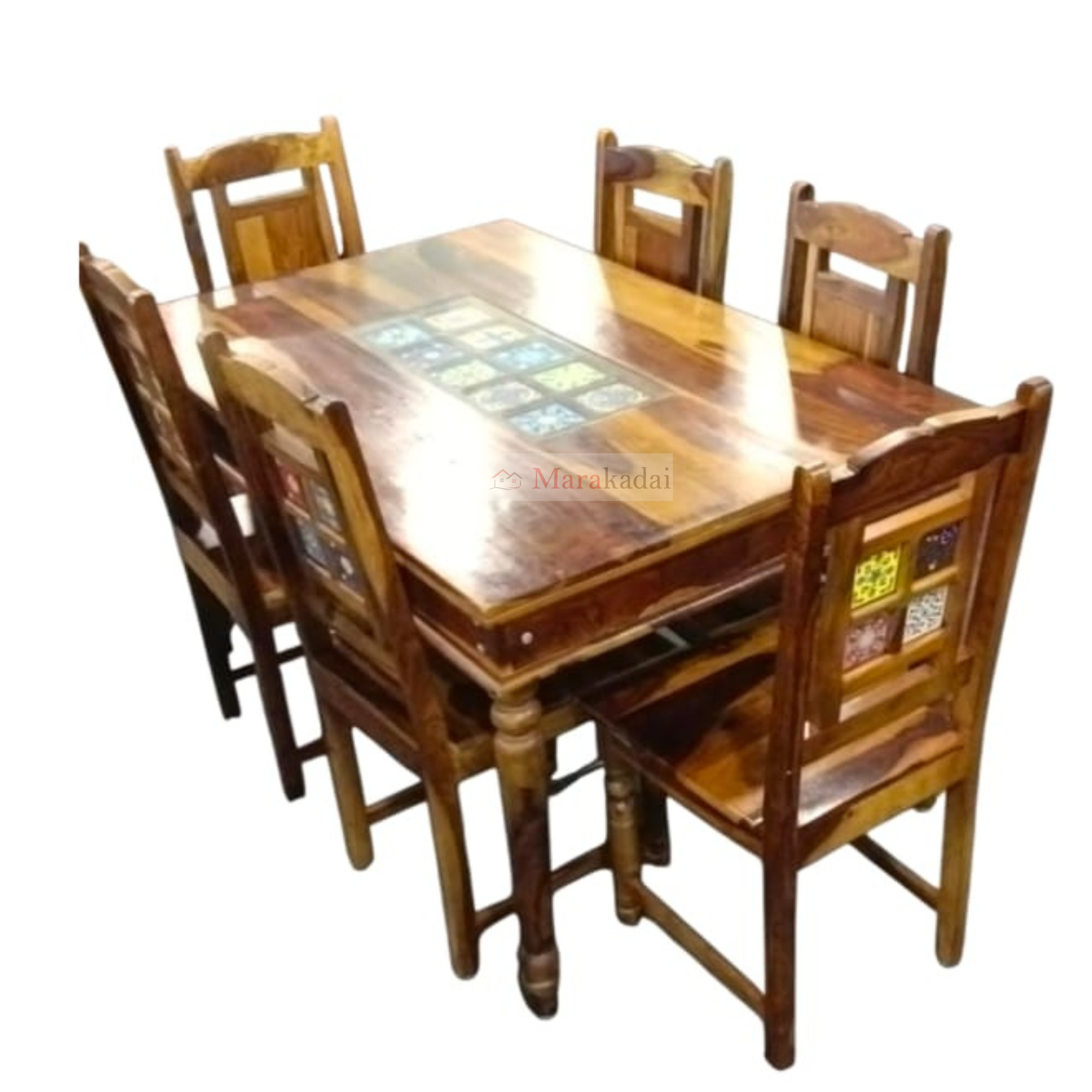Tile Dining Table 5ft 1+6