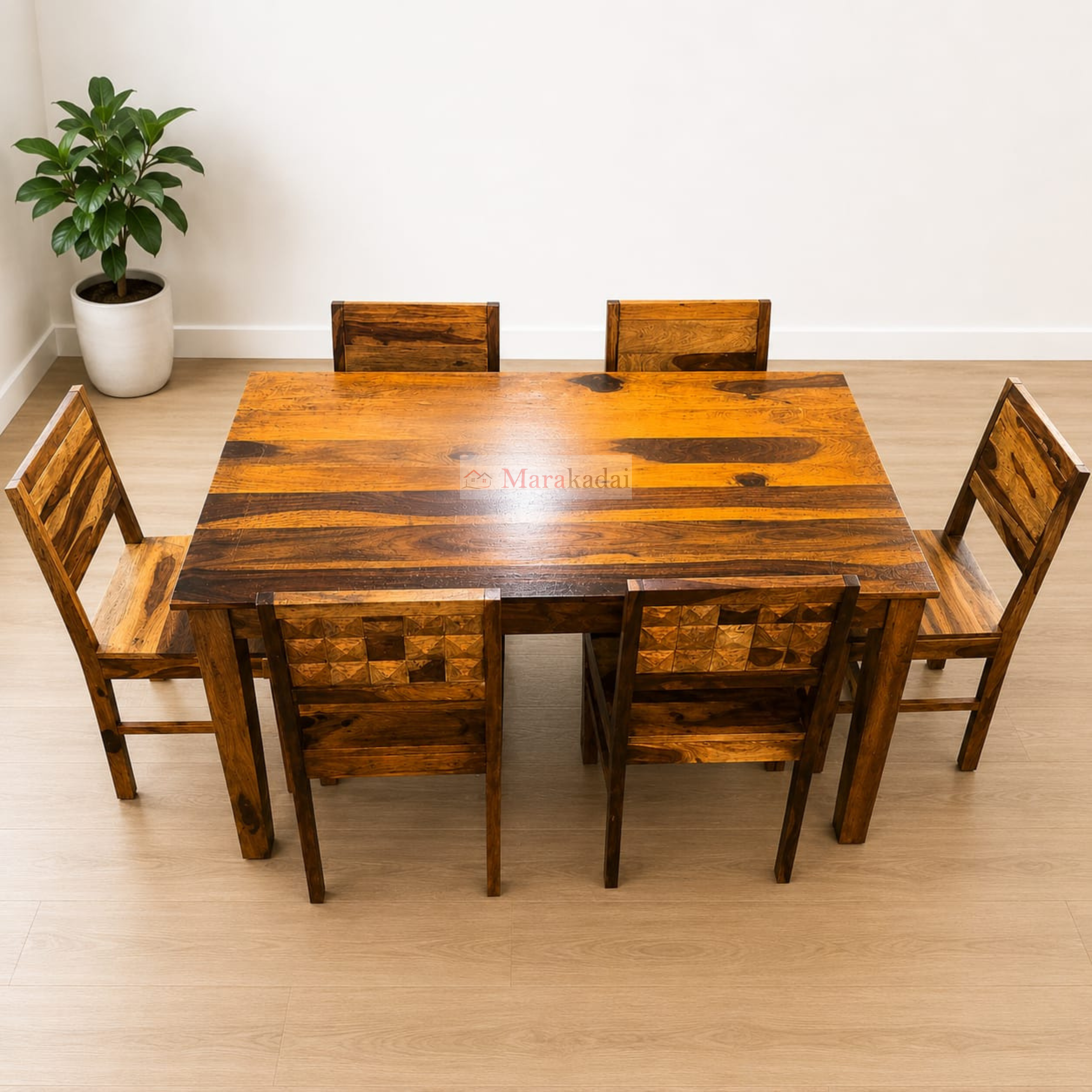 Diamond Dining Table 5ft 1+6
