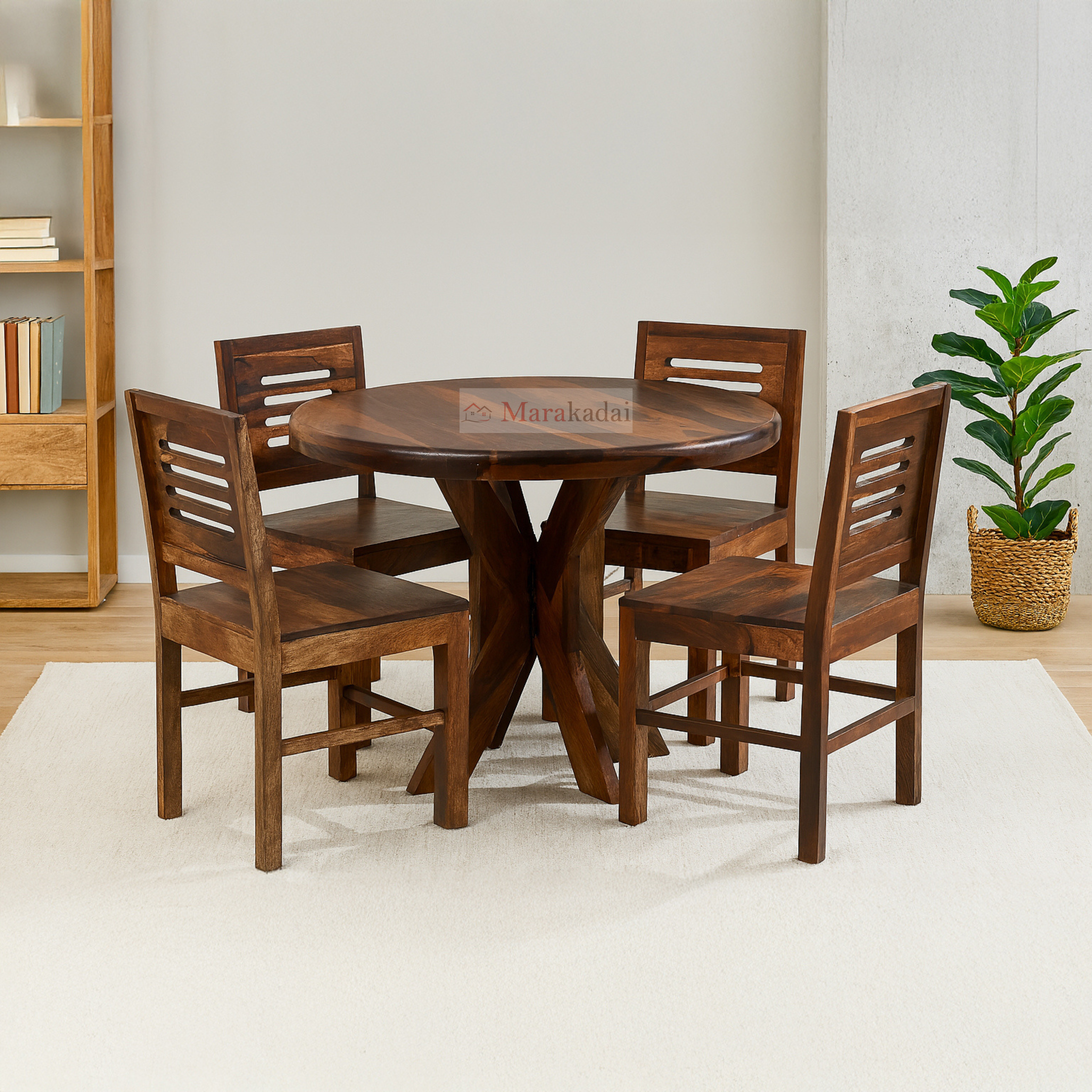 ROUND DINING TABLE WITH JACKSON CHAIR 1+4