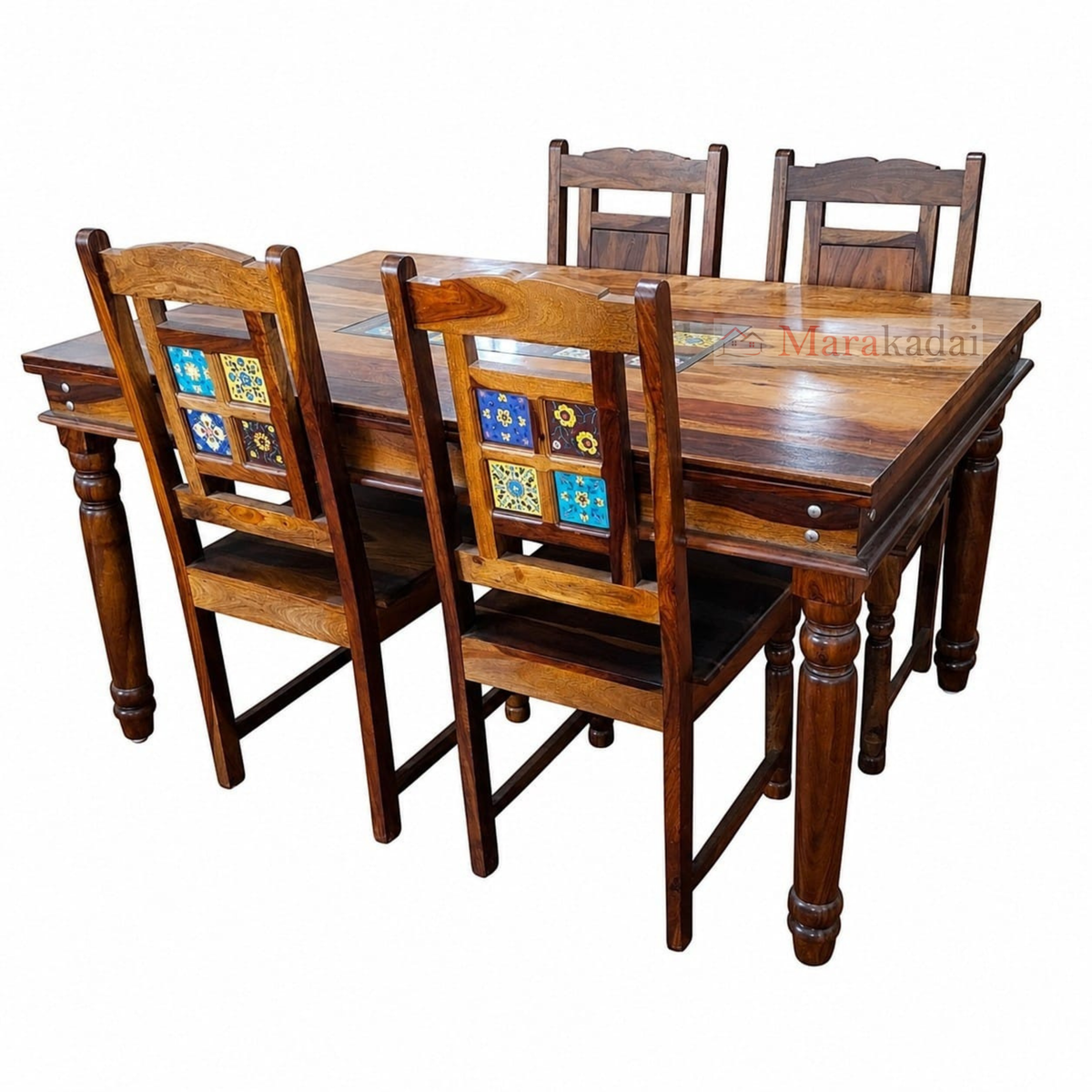 TILES DINNING TABLE  5FT 1+4