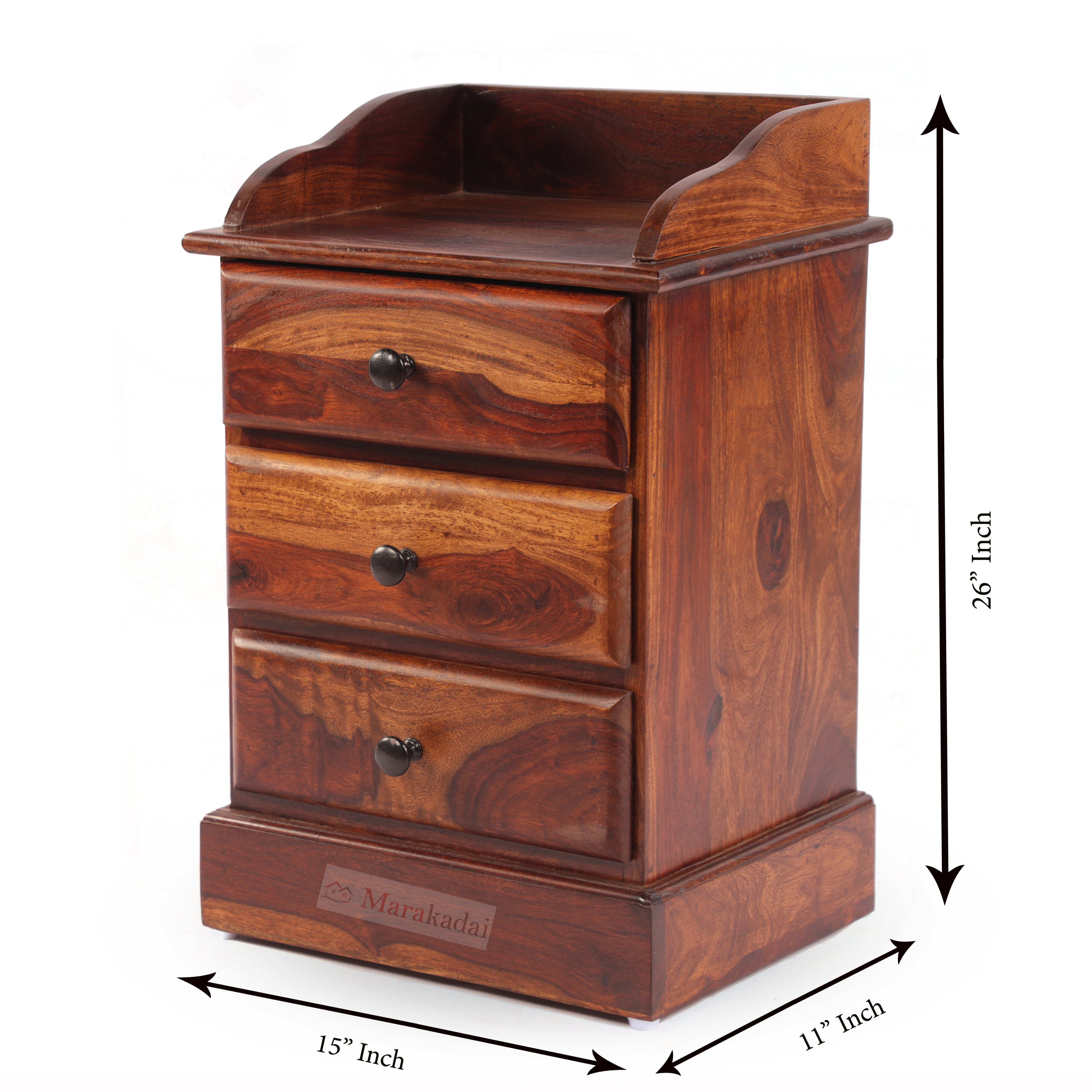 3 draw night stand