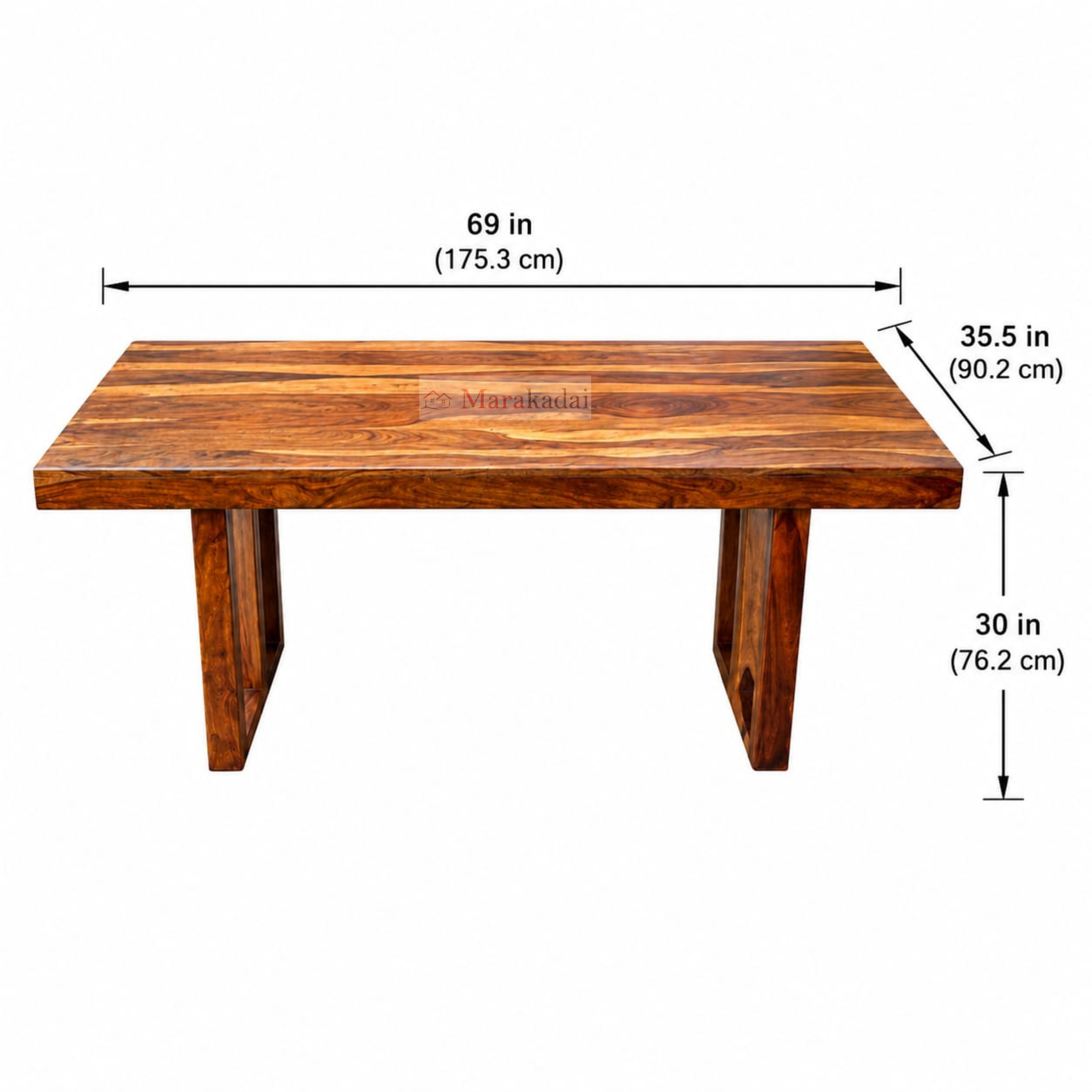 maharaja dining table 6ft 1+4