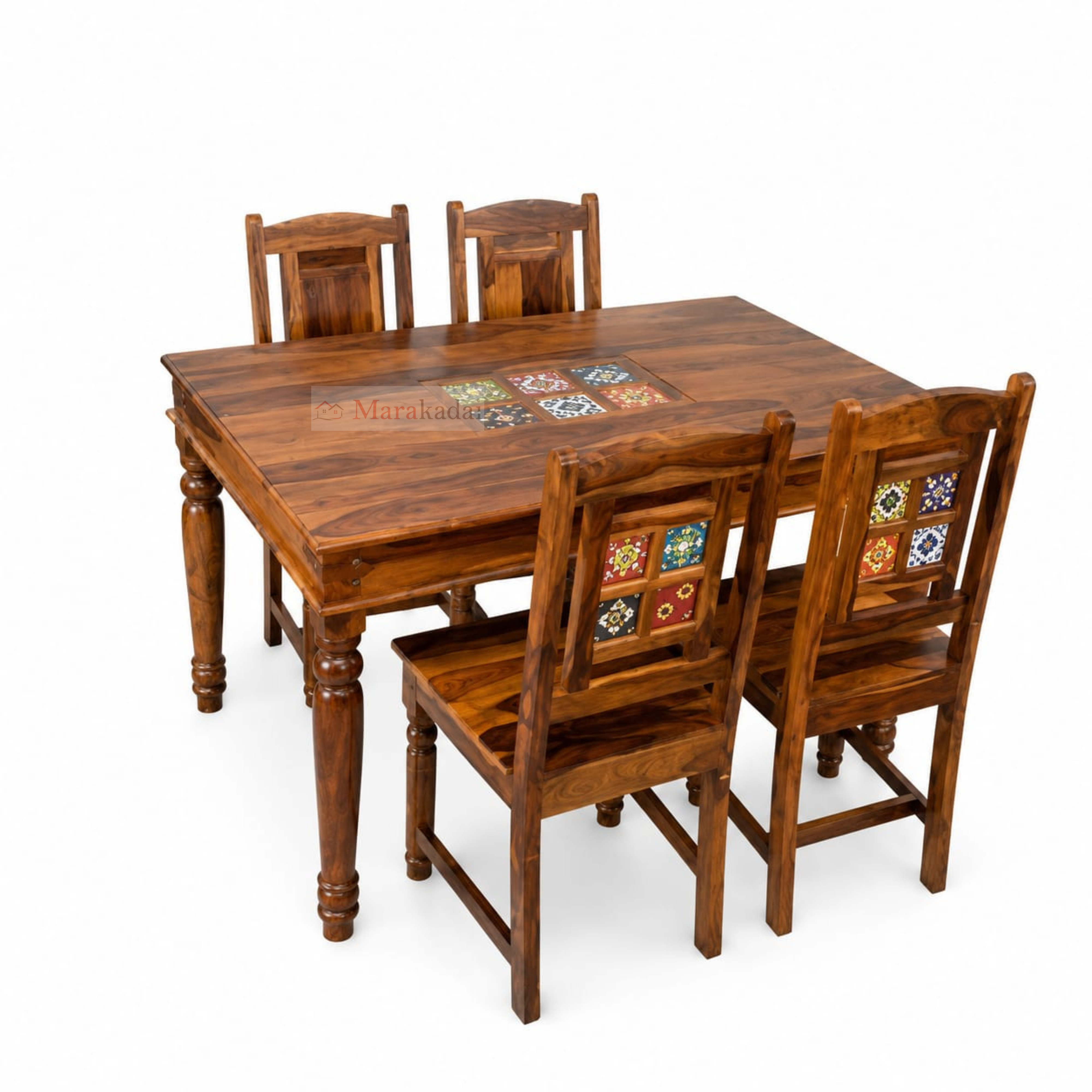 Tile Dining Table 4ft 1+4