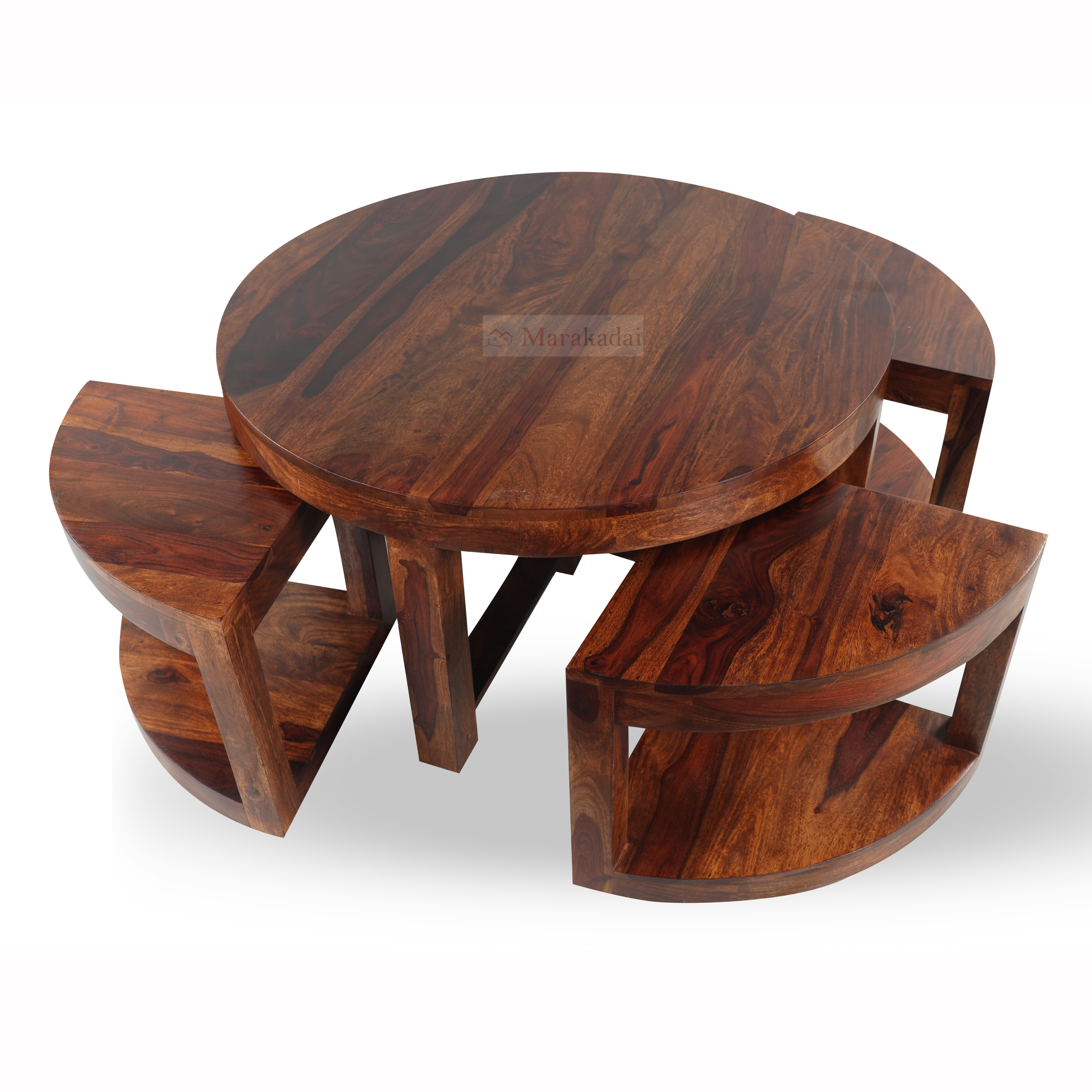 Round Coffee Table 4 Stool