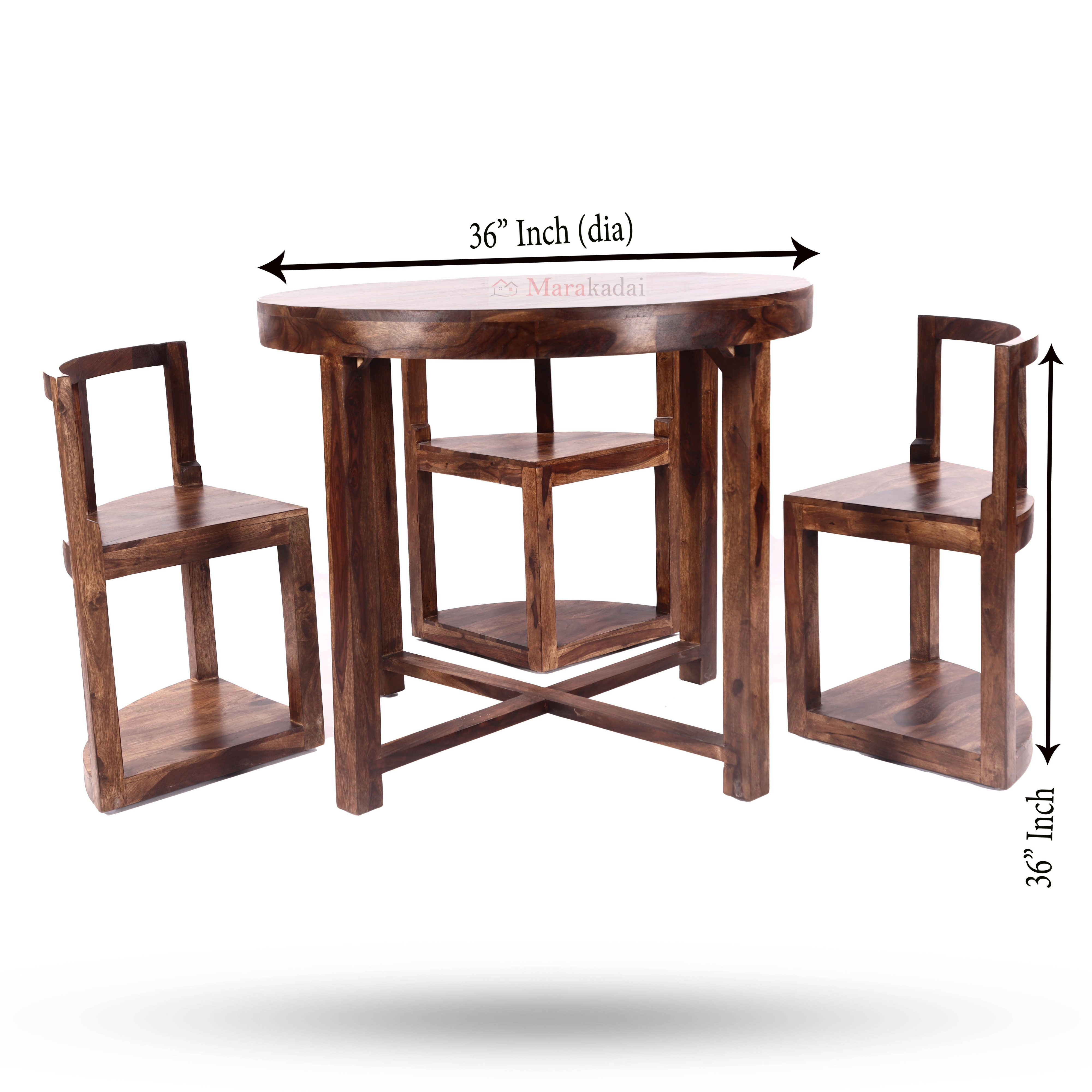 High Back Round Dining Table