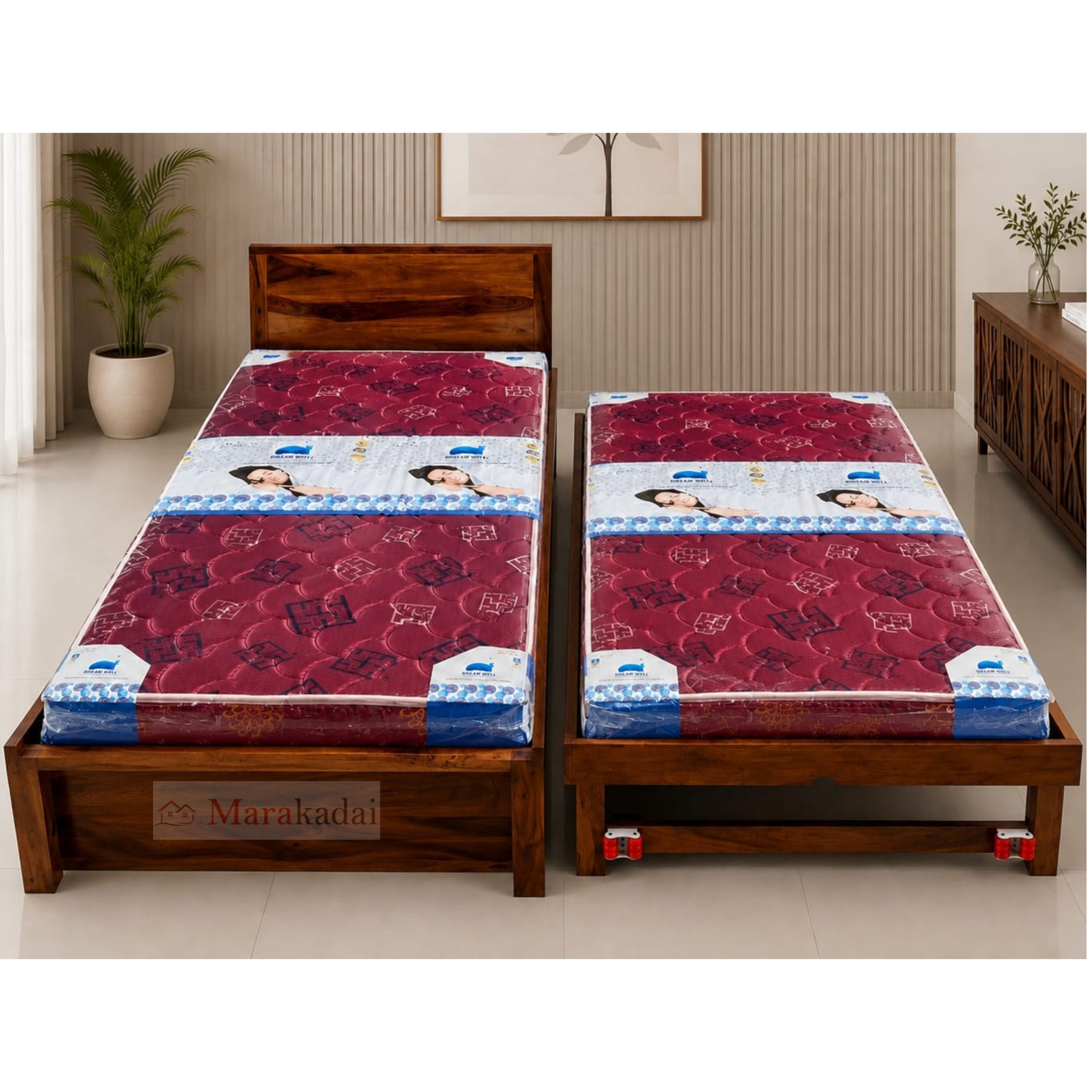 single cot with trundle bed