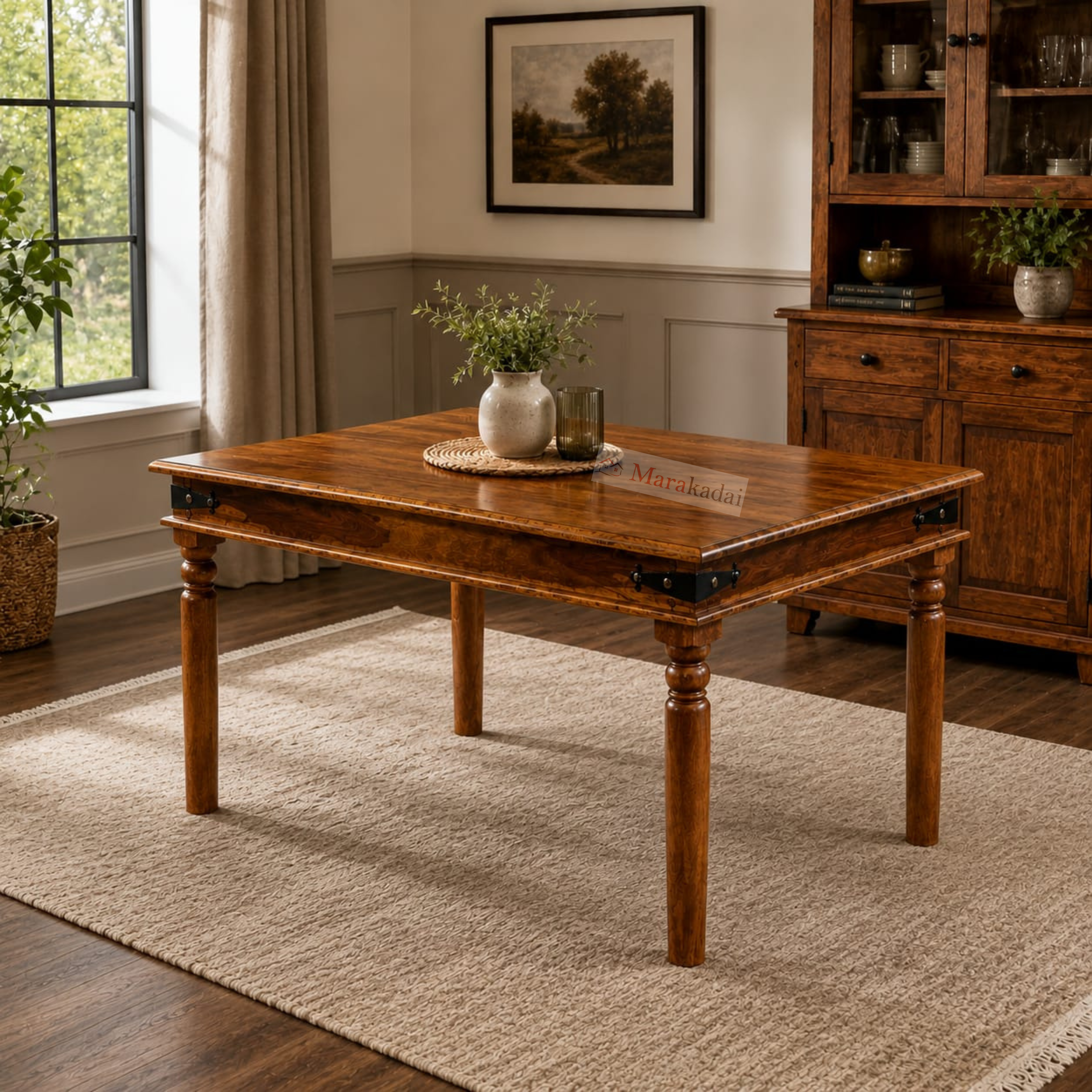jali dining table 6ft 6 chair