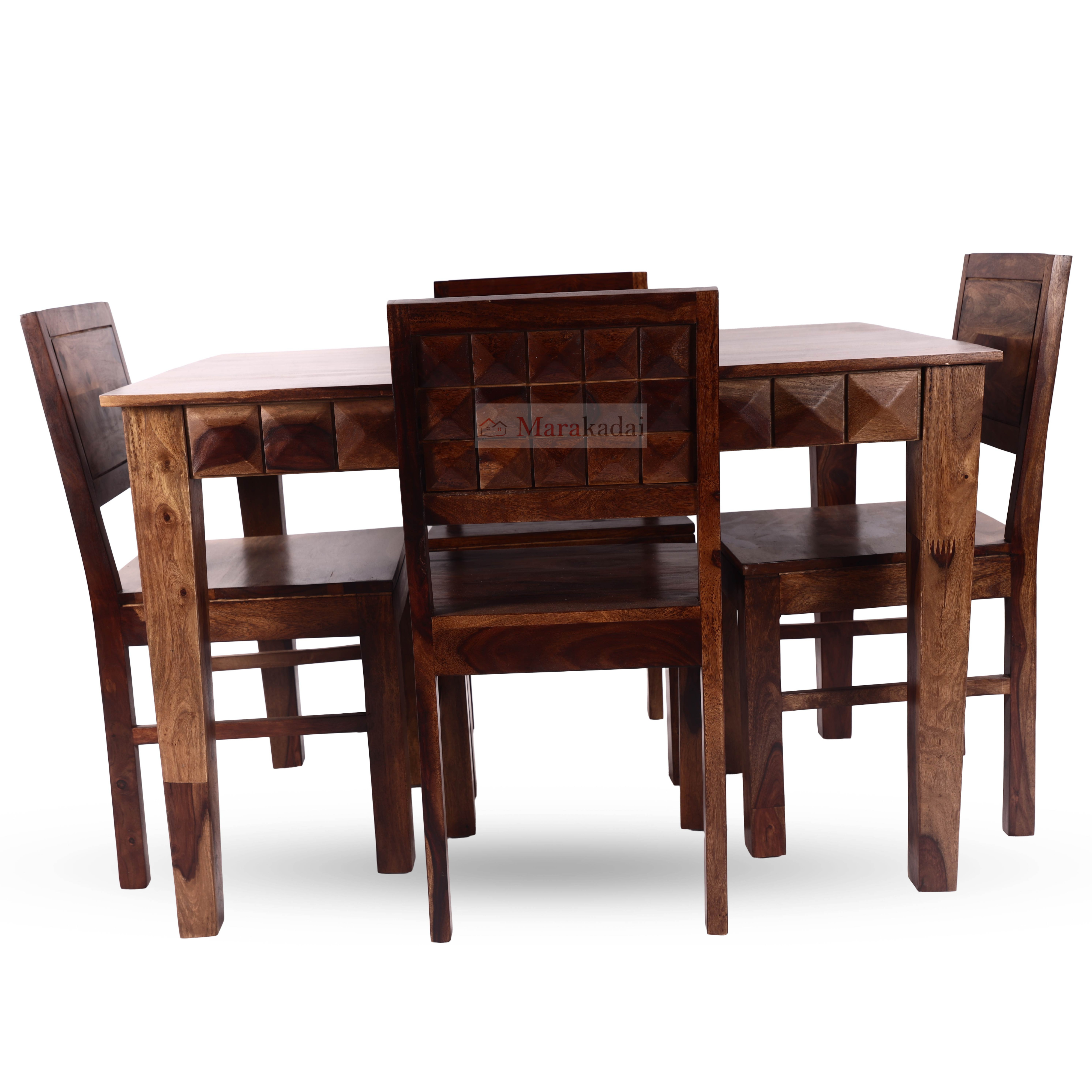 Diamond Dining Table 4ft 1+4