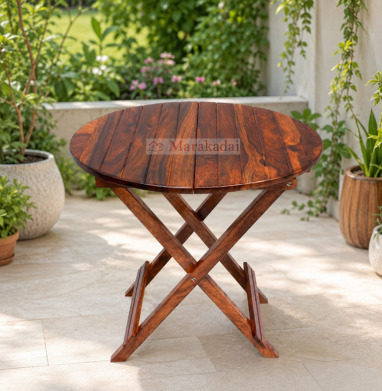 folding round table