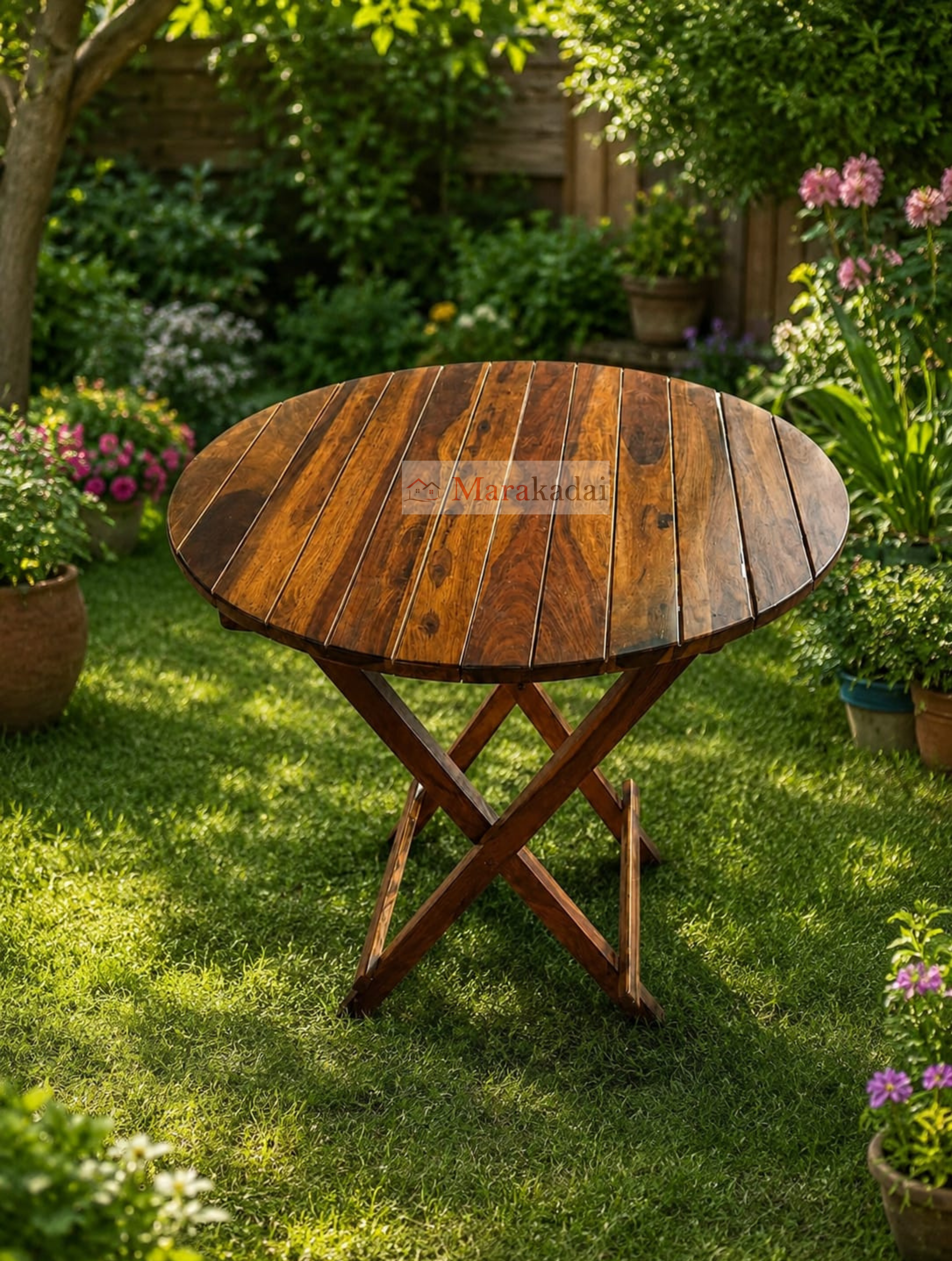 folding round table