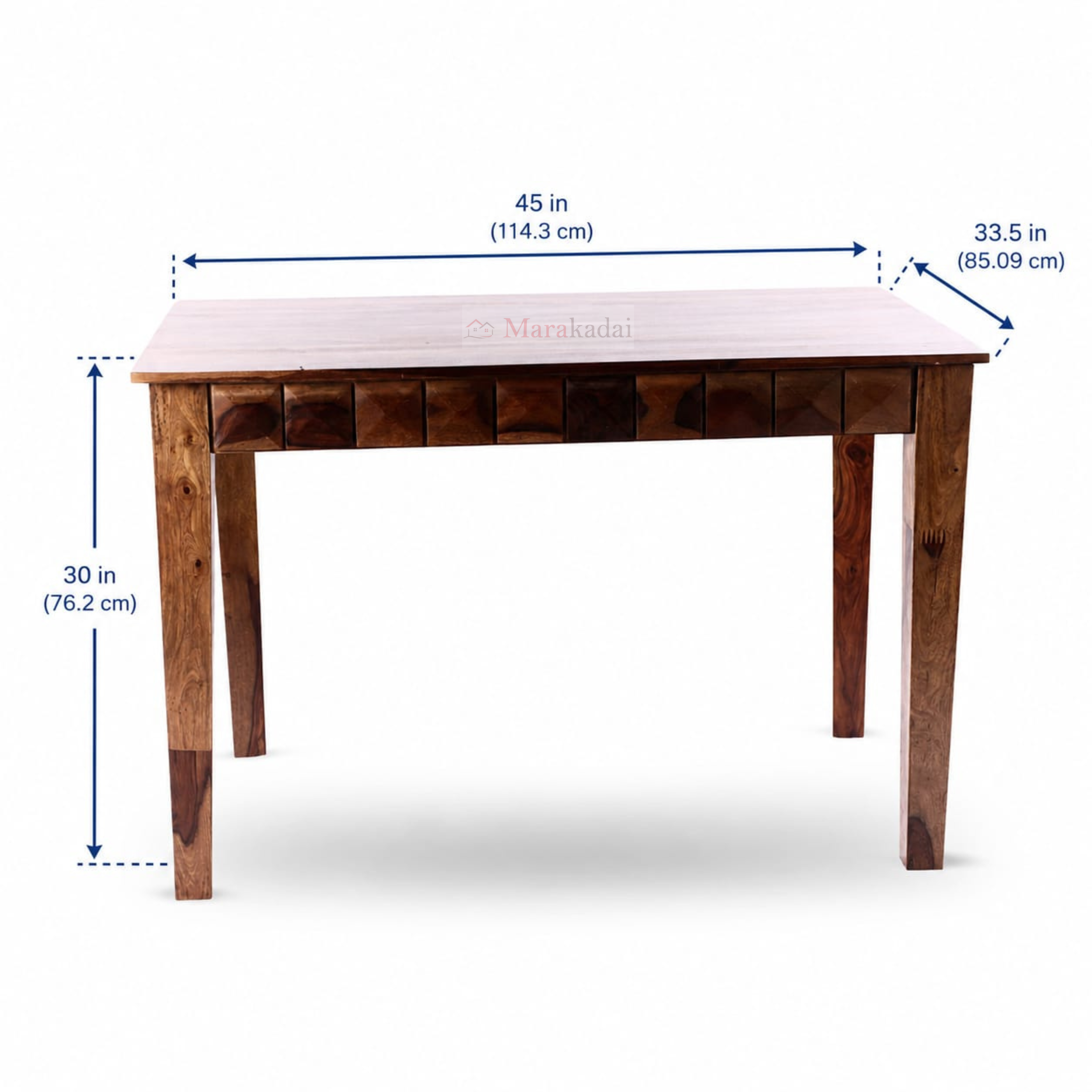Diamond Dining Table 4ft 1+4