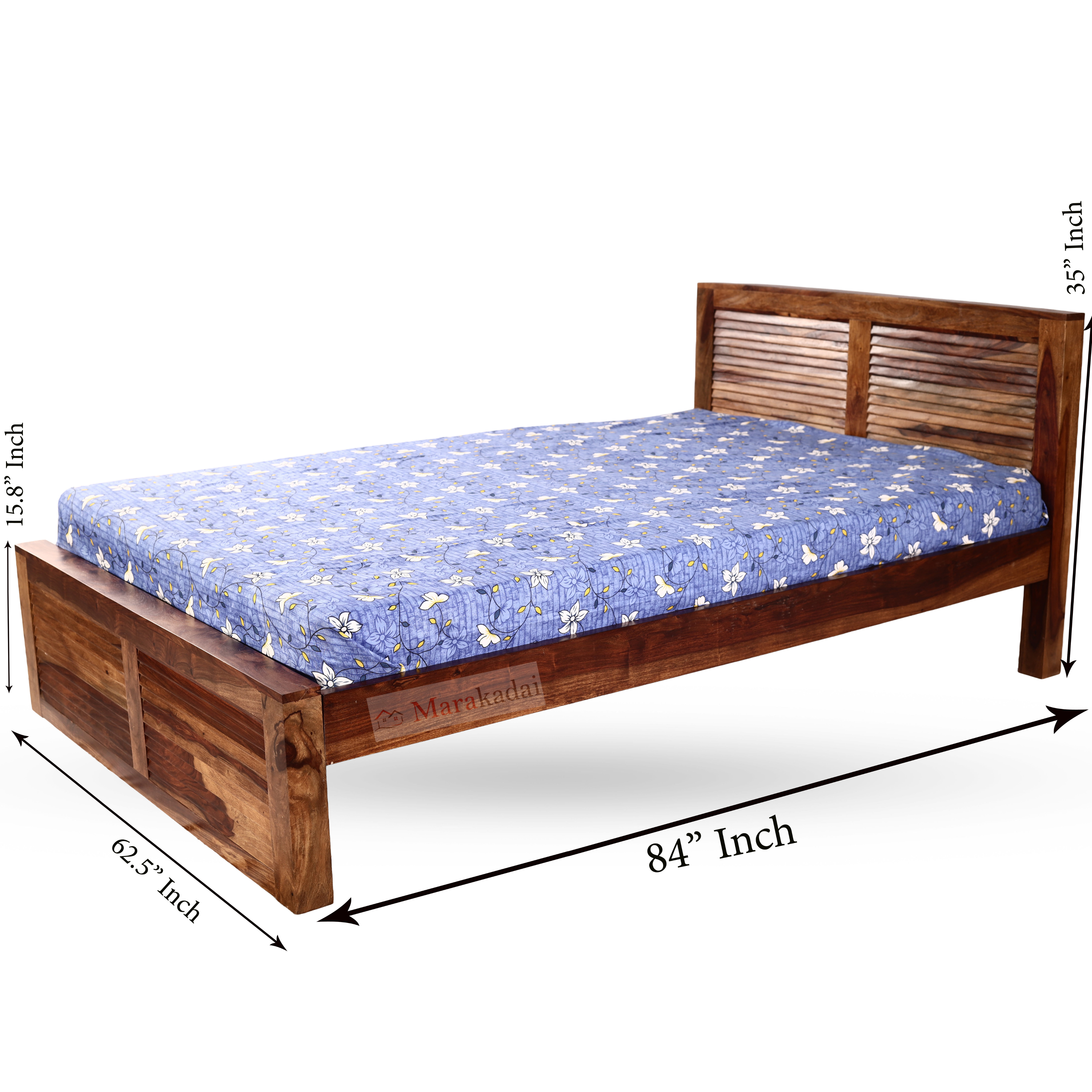 Sheesham Wood Queen Size Rapper Cot