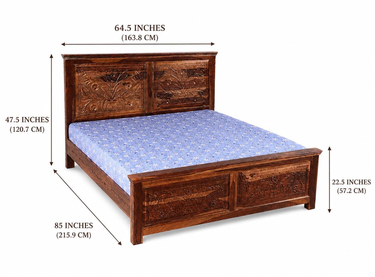 carving cot queen
