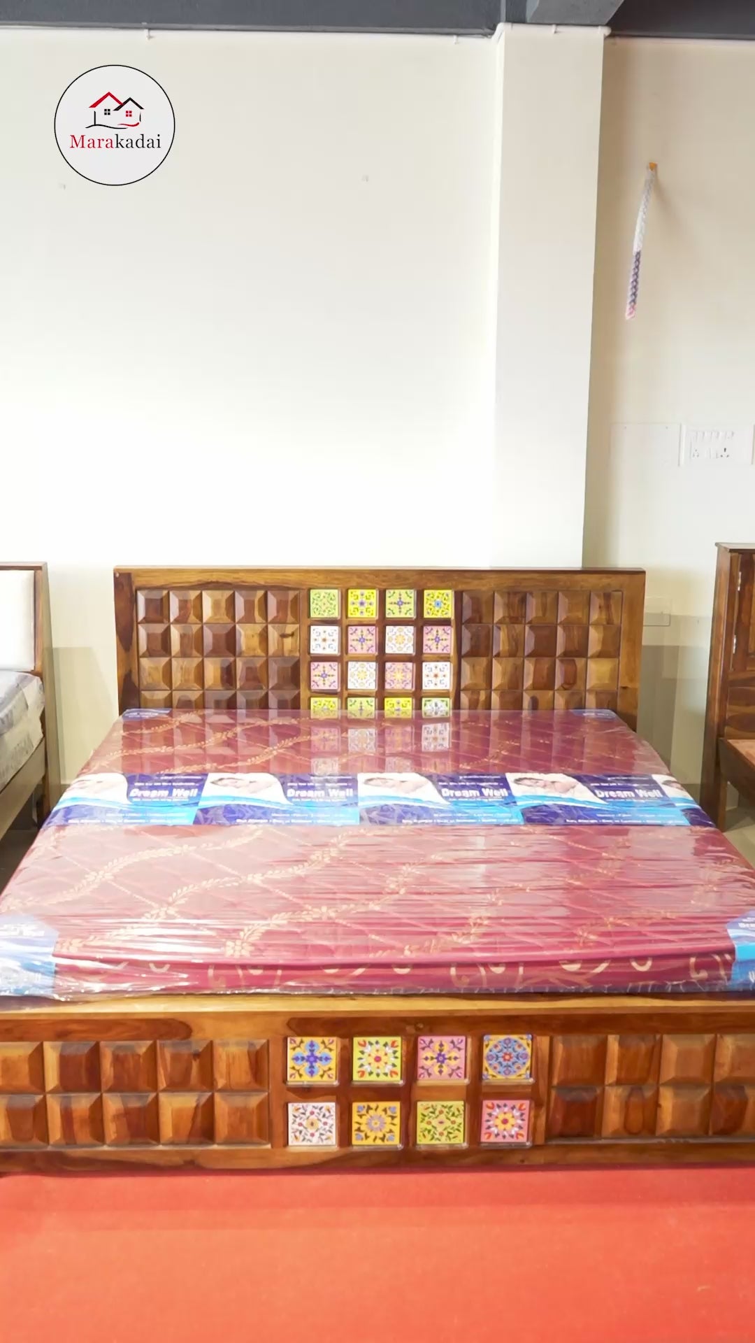 diamond tile cot queen