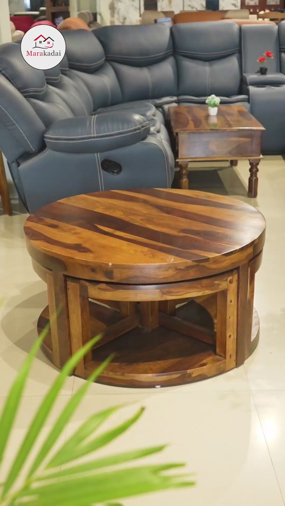 Round Coffee Table 4 Stool