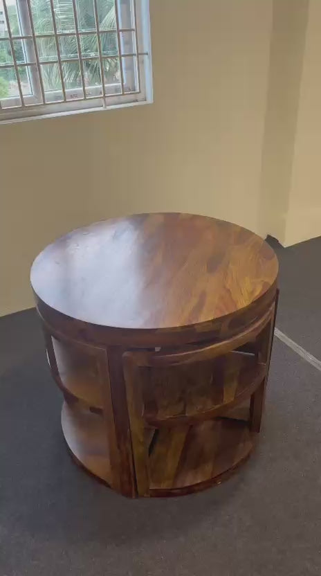 High Back Round Dining Table